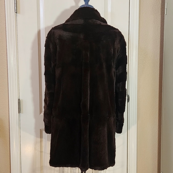 Vintage HODDERS Brown Sheared Beaver Fur Coat, Lightweight - Picture 2 of 13